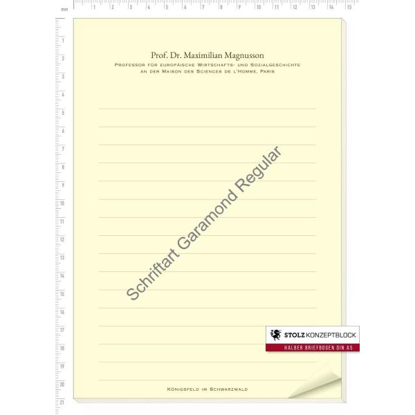 STOLZ Konzeptblock A5 liniert (Garamond Regular)